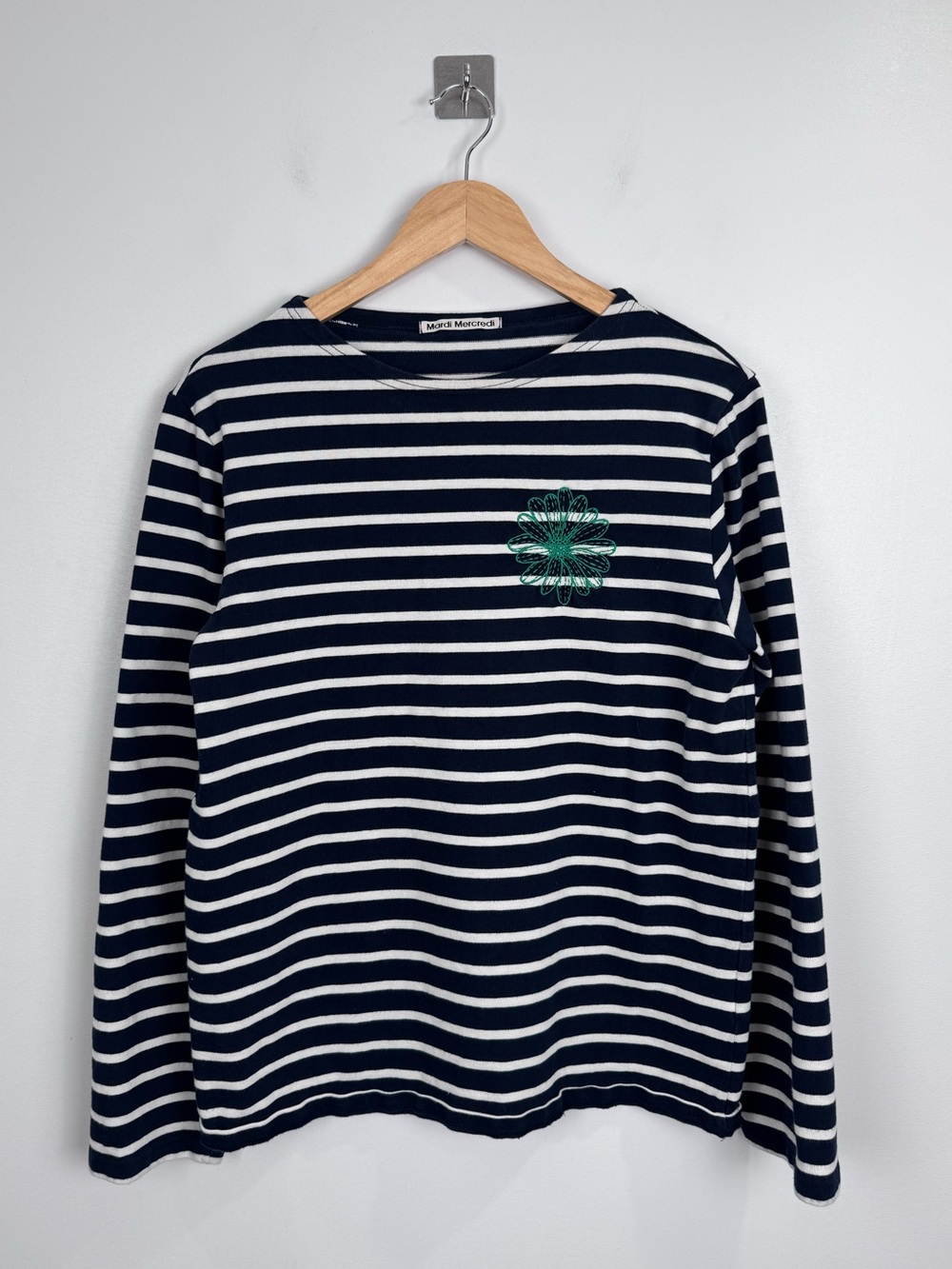 Mardi Mercredi Women Long Sleeve Stripe T Shirt One Size